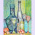 Verres et bouteilles - 41X33 cm